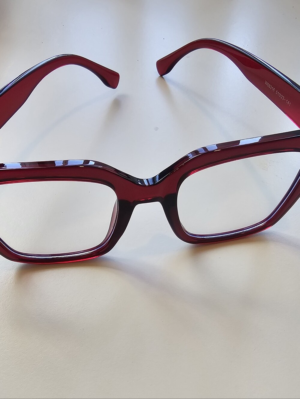 Red Women’s Fashion Eyeglass Frames - Stylish Square Design